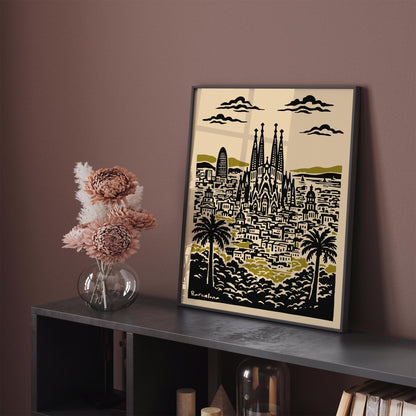Barcelona Travel Poster