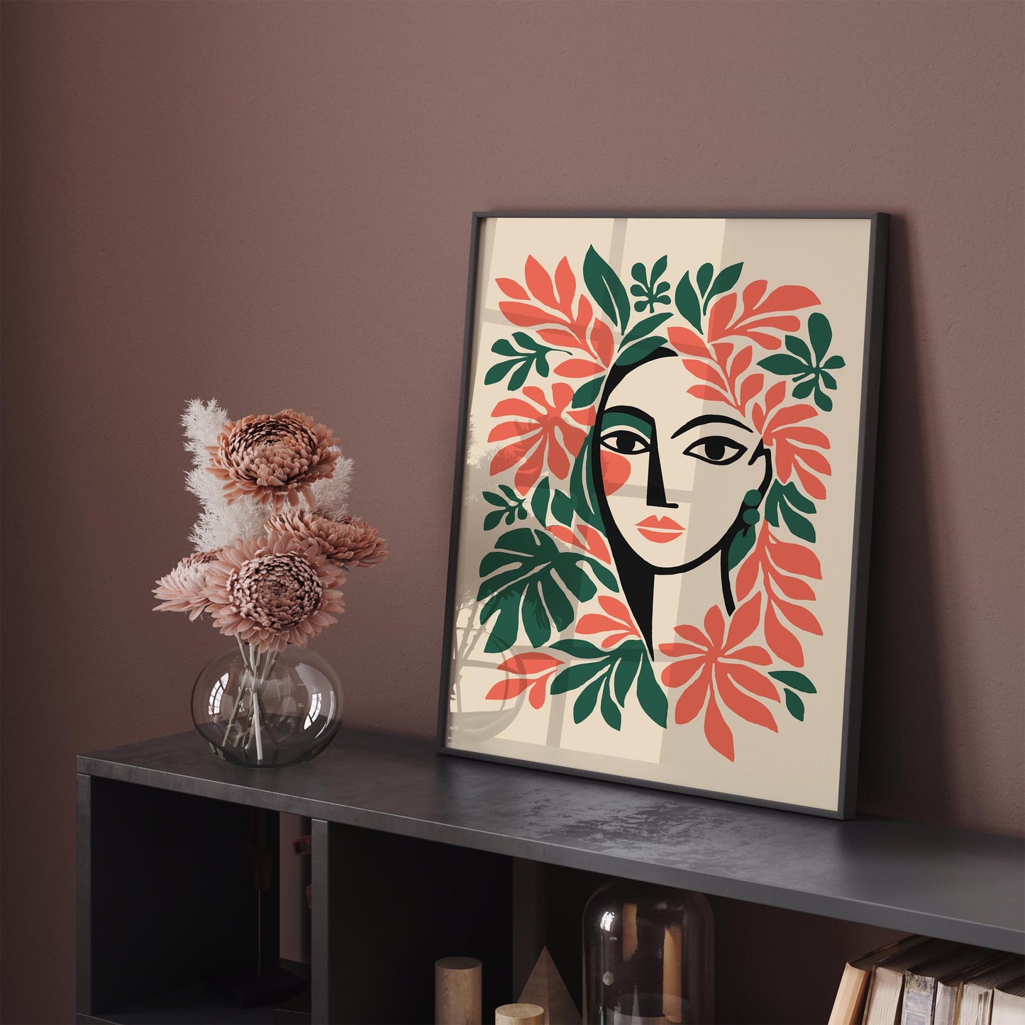 Girl in the Jungle Poster – Tropical Nature Wall Art Print