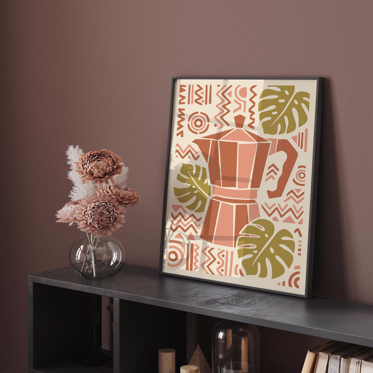 Boho Chic Moka Pot Poster