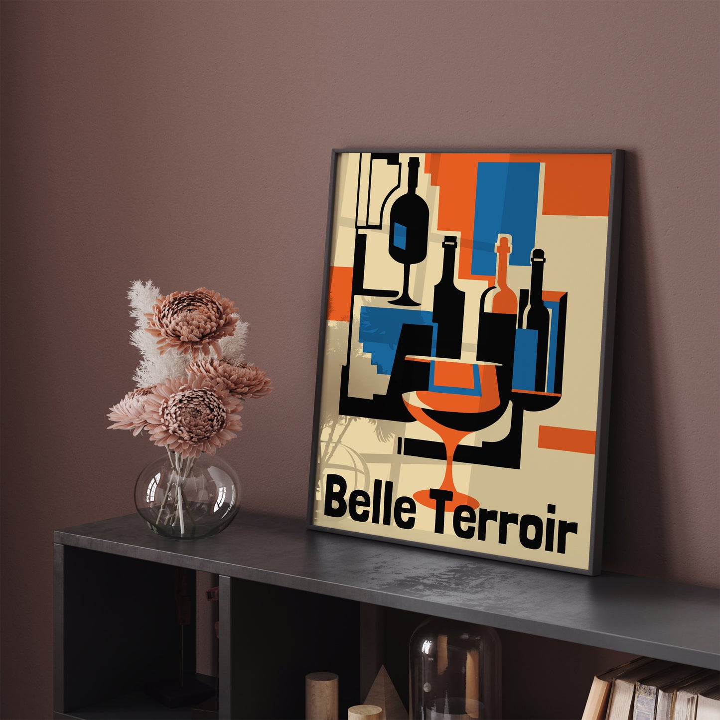 Belle Terroir French Wine Retro Poster