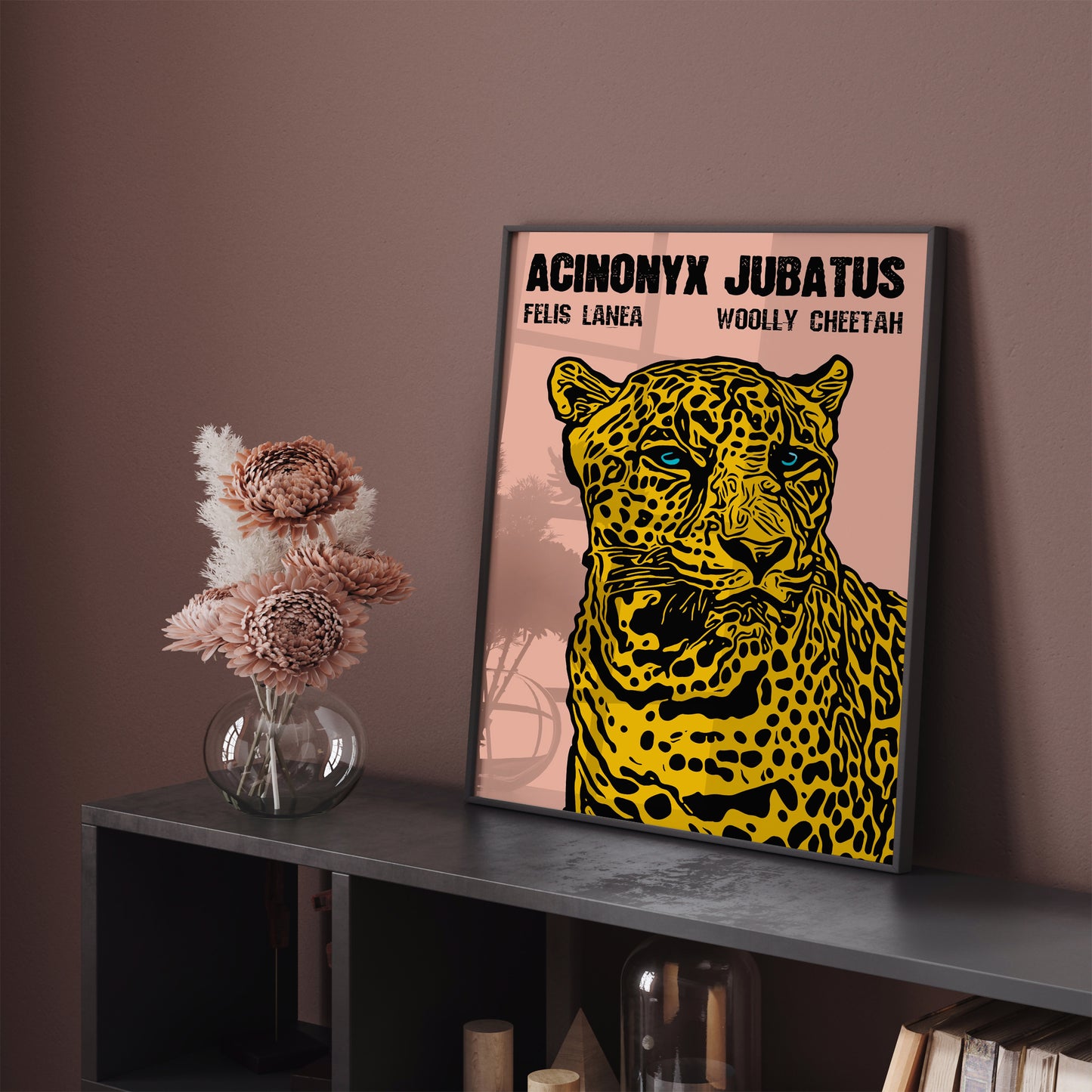 Jungle Cat Retro Species Poster