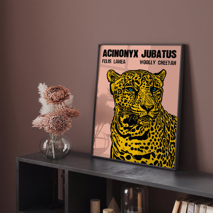 Jungle Cat Retro Species Poster