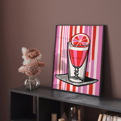 Pink Drink Pop Art Kitchen Wall Decor 2024