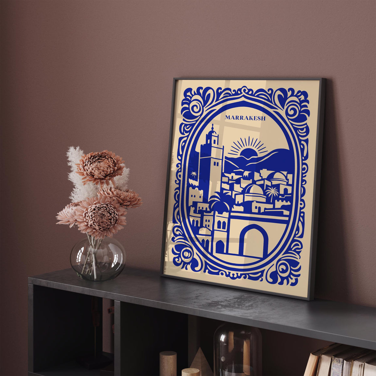 Blue Marrakesh Morocco Travel Poster