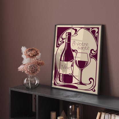 French Wine Kitchen Poster