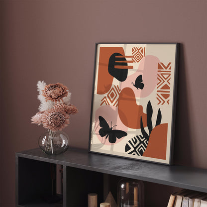 Boho Abstract Nature Art Poster