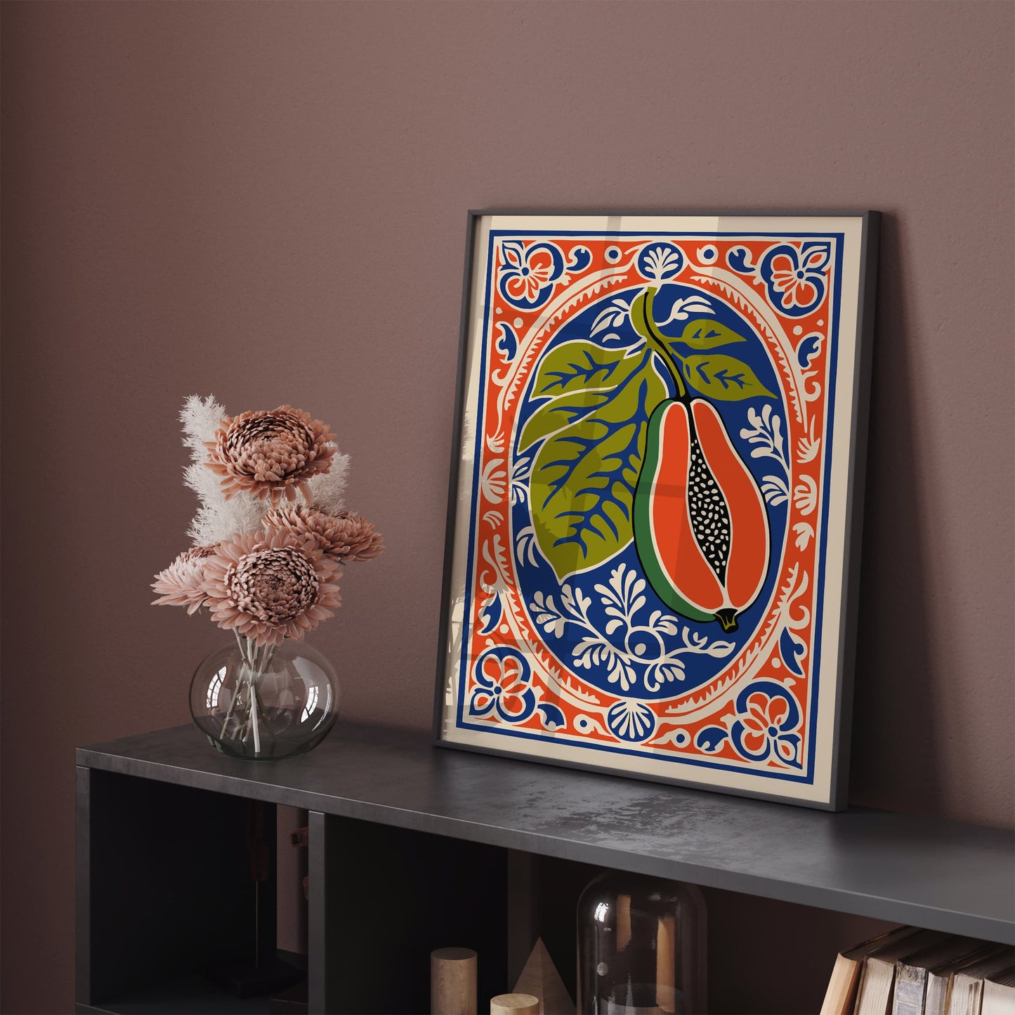 Papaya Fruit Print - Kitchen Wall Art