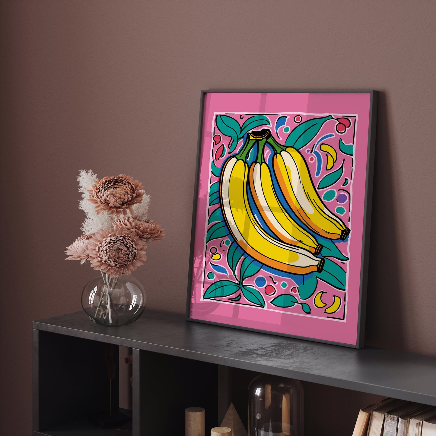 Retro Bananas Art Print