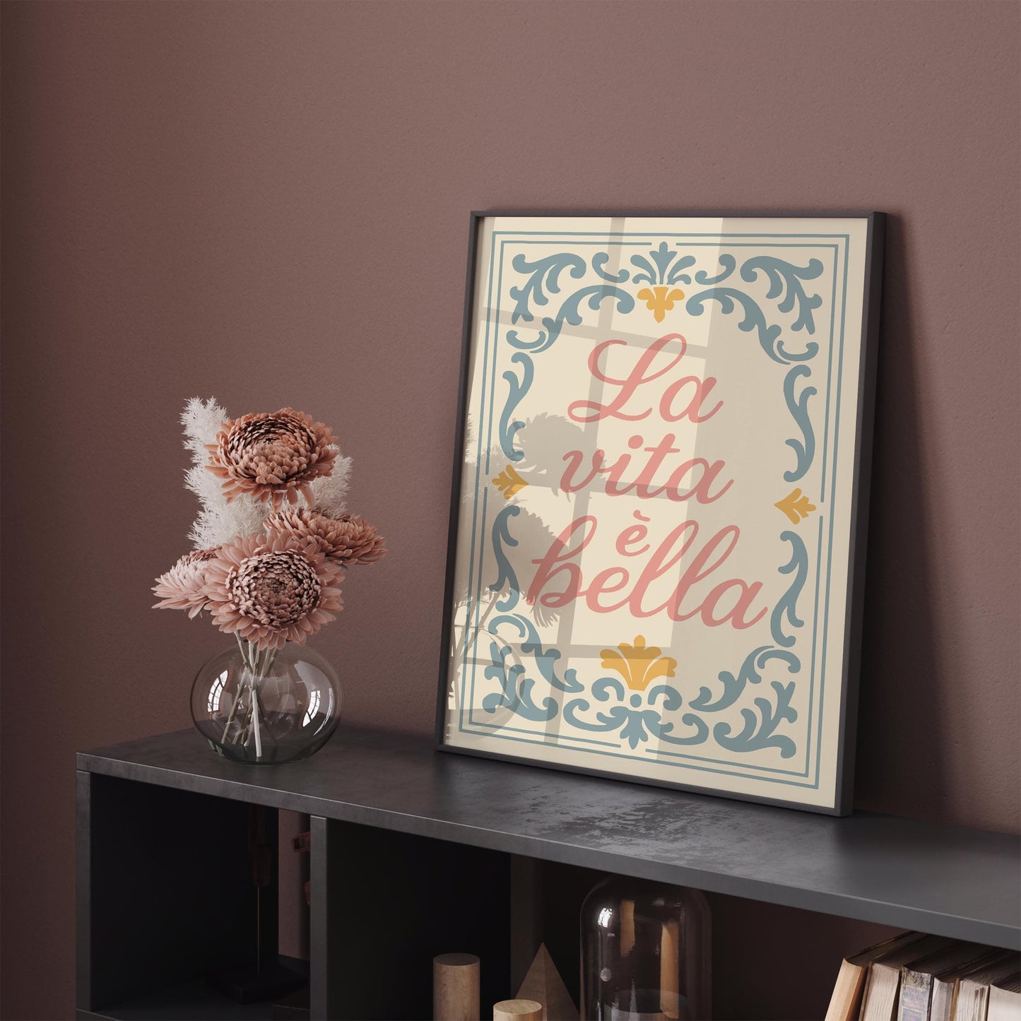 La Vita è Bella Poster - Maximalist Quote Wall Art