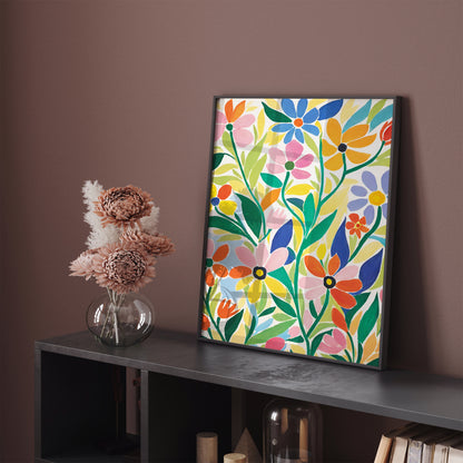 Colorful Floral Painting Art Print 2024