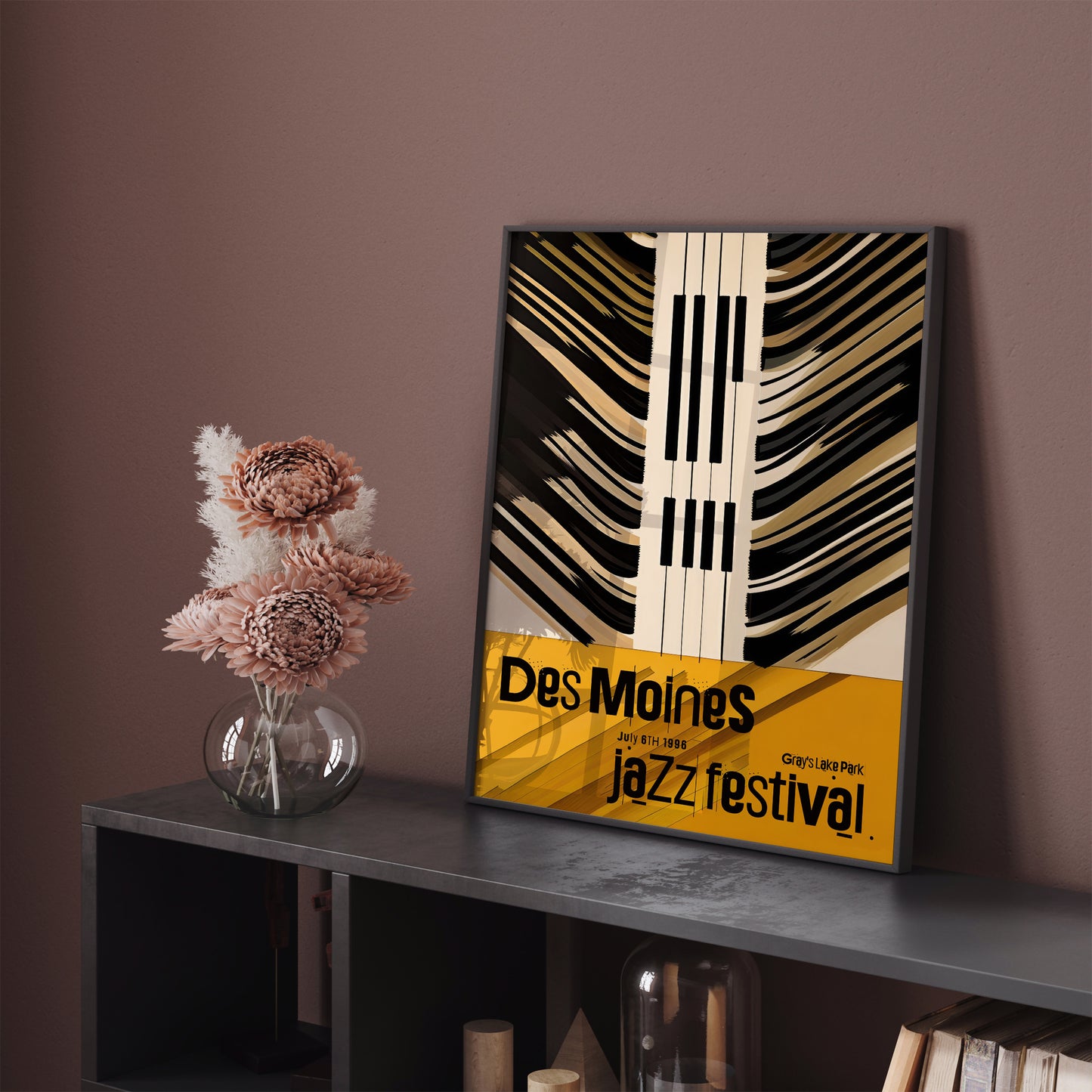 Des Moines Jazz Festival Piano Poster