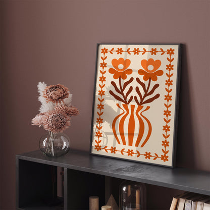 Retro Flowers Wall Art 2026