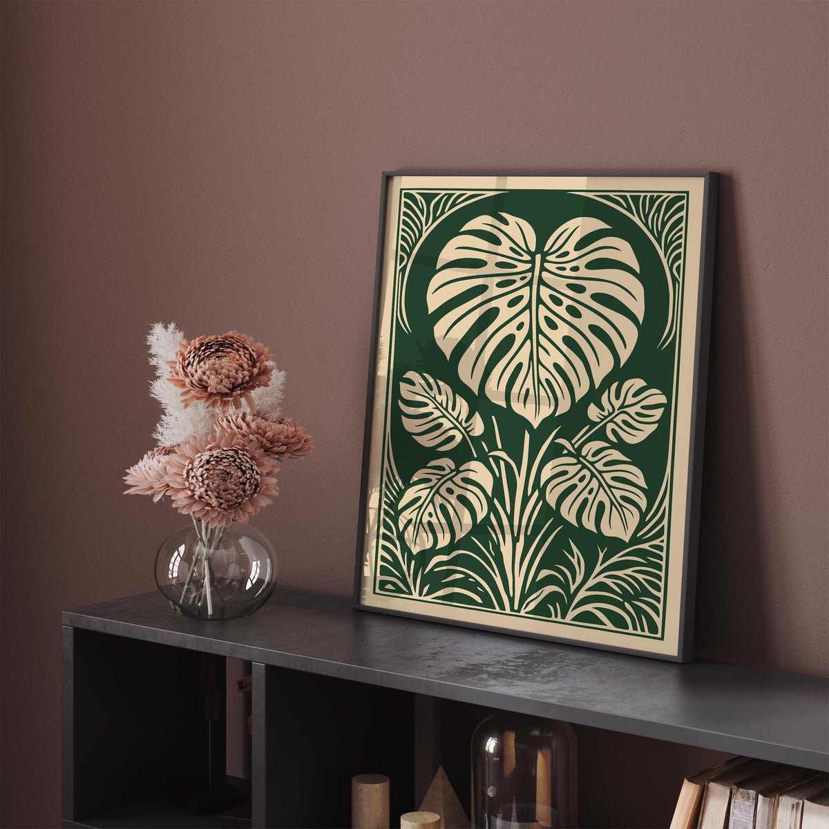 Vintage Monstera Leaf Poster