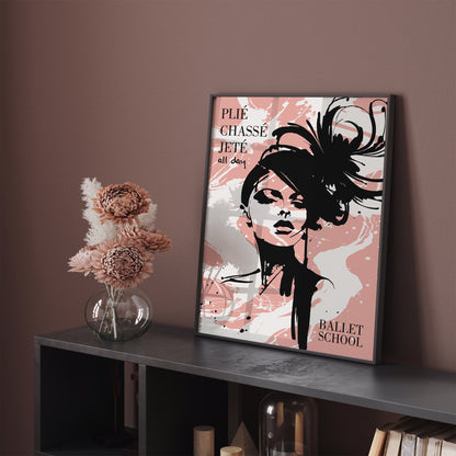 Ballet School Poster for Little Ballerina