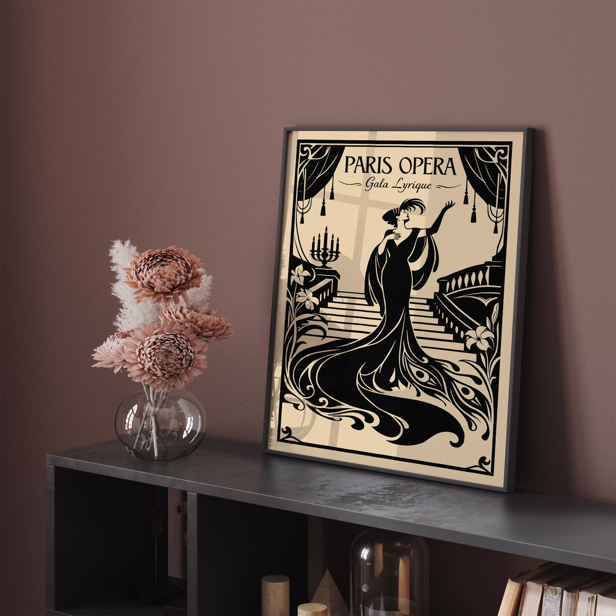 Paris Opera Gala Lyrique Vintage Music Poster