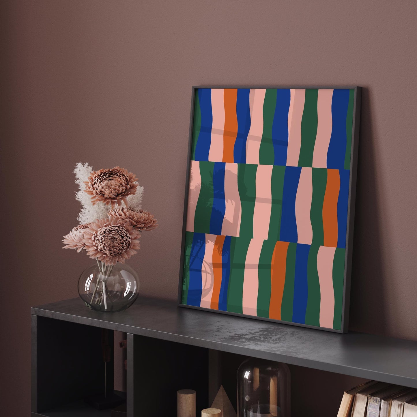 Retro Aesthetic Striped Abstract Poster