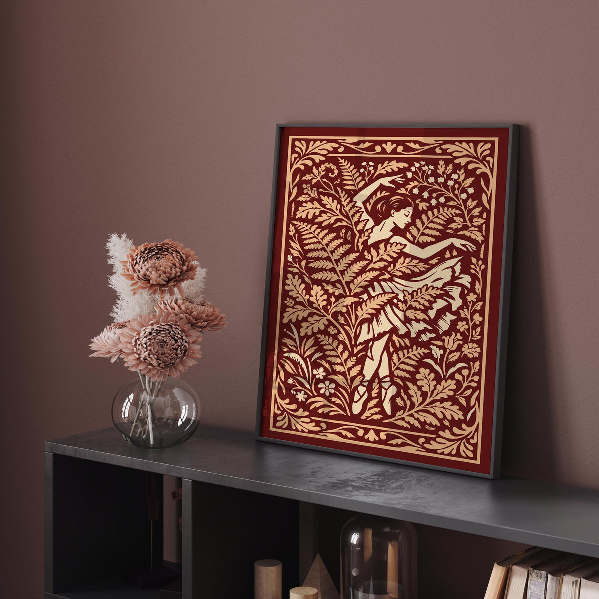 Forest Ballerina Dance Art Poster