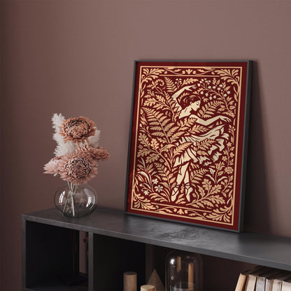 Forest Ballerina Dance Art Poster