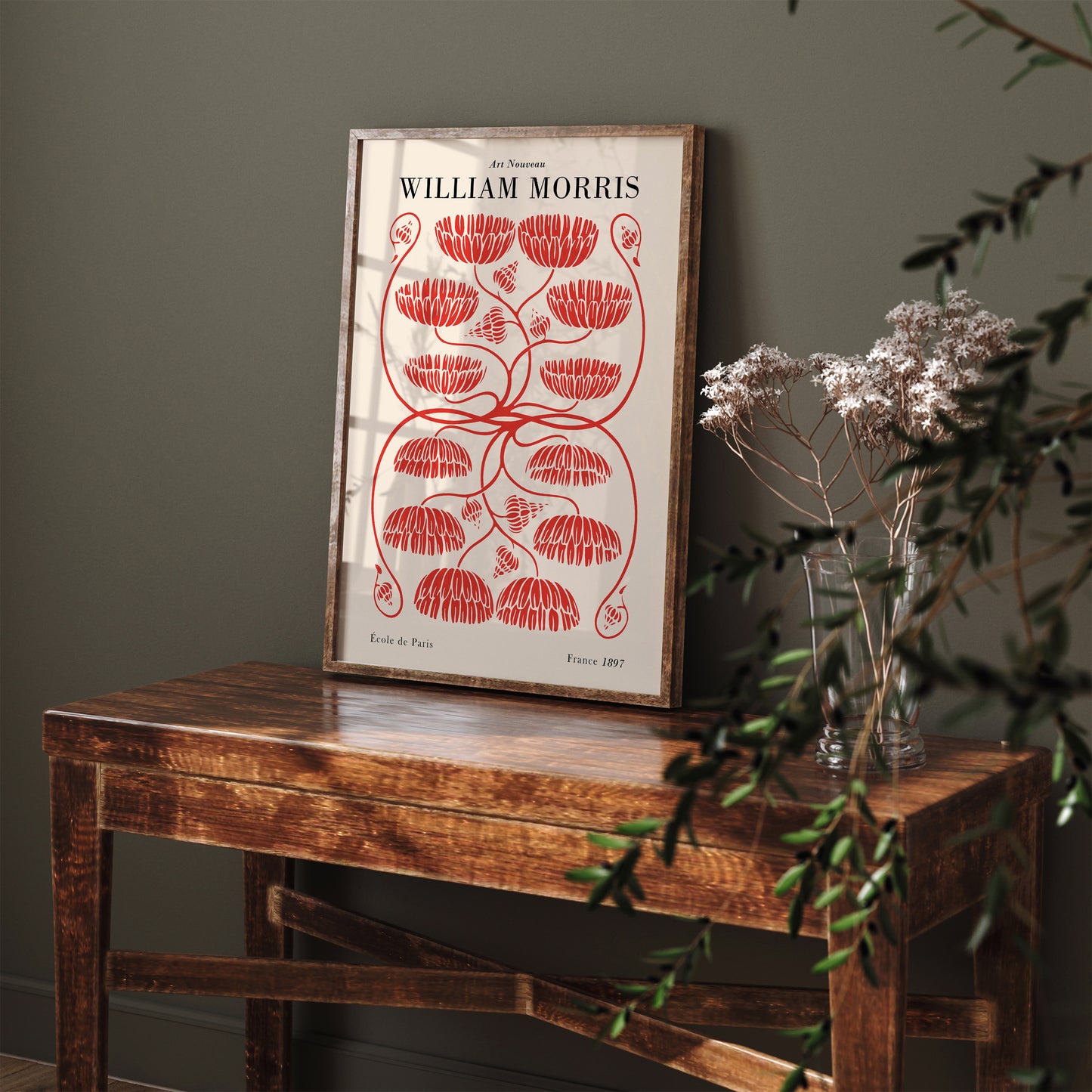 Morris Heritage Art Nouveau Botanical Poster