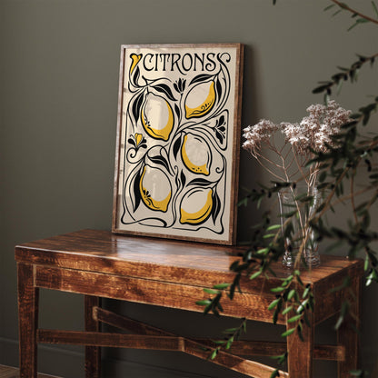Vintage Lemon Poster
