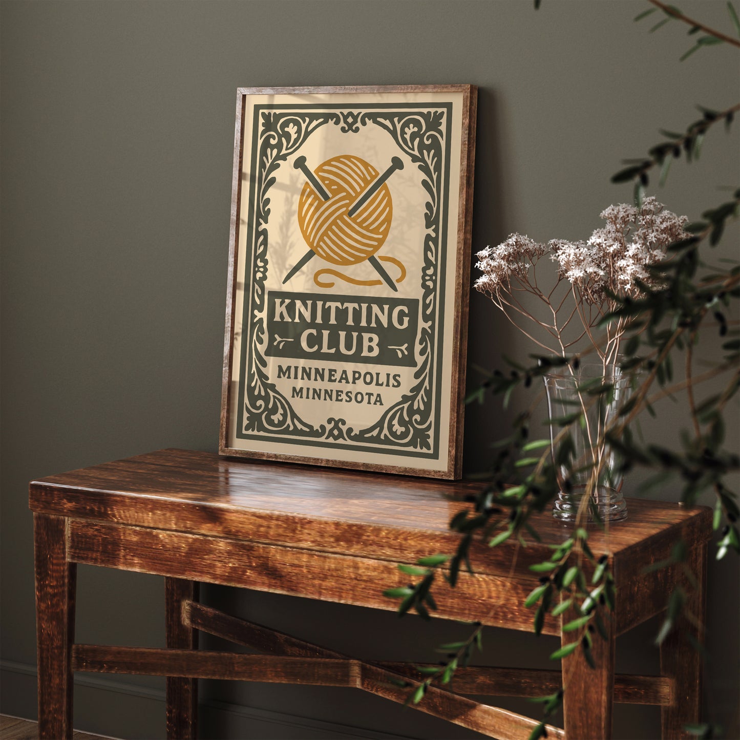 Knitting Club, Minneapolis Minnesota Print