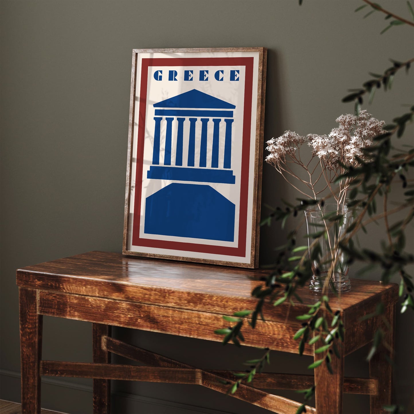 Greece Travel Poster - Retro Modern Art Print