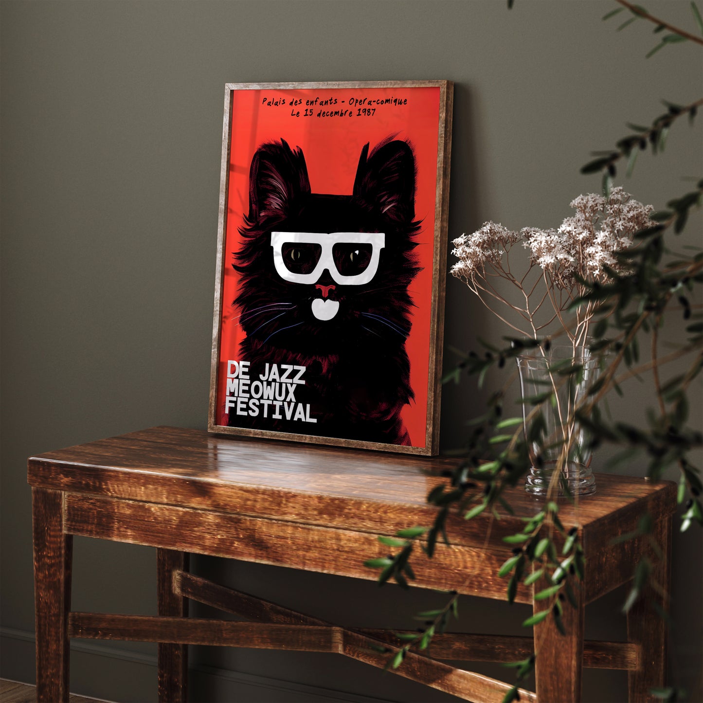 Quirky Cat - Meowux Jazz Festival Poster