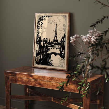 Paris Art Nouveau Travel Poster