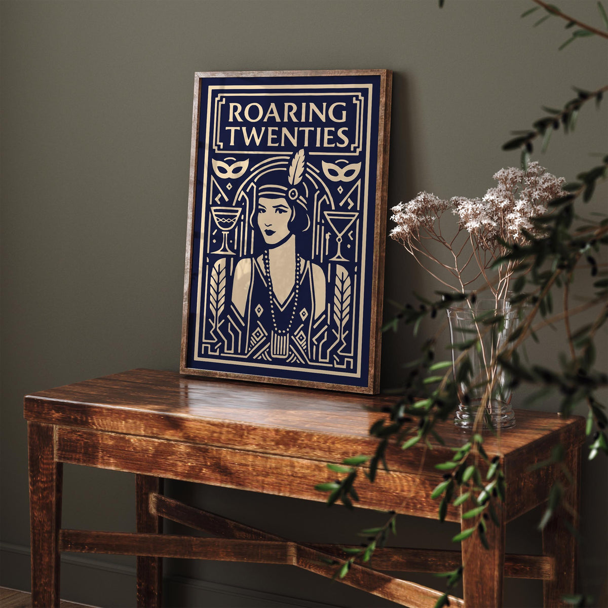 Roaring Twenties Flapper Girl Art Deco Poster