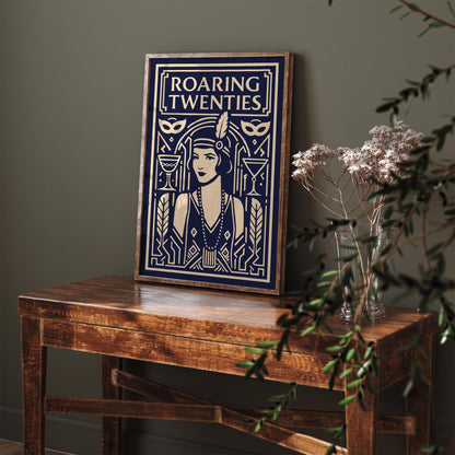 Roaring Twenties Flapper Girl Art Deco Poster