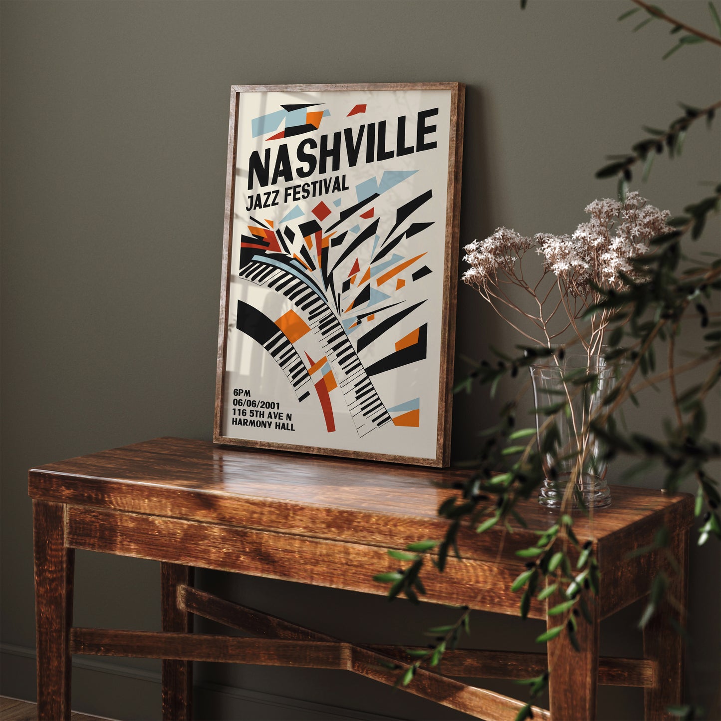 Nashville Jazz Festival Modern Art Print