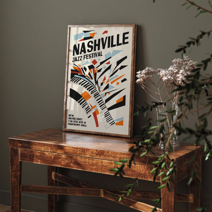 Nashville Jazz Festival Modern Art Print