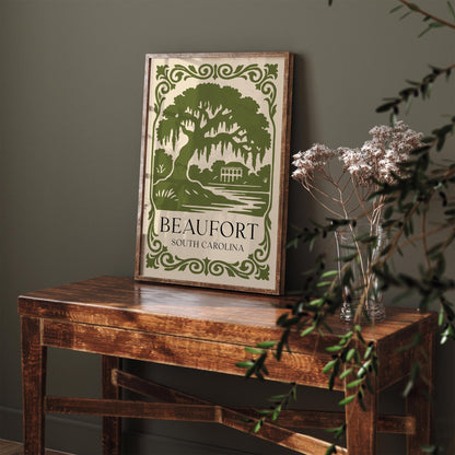 Beaufort South Carolina Travel Poster