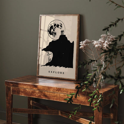 Explore Minimalist Space Art Print 2025