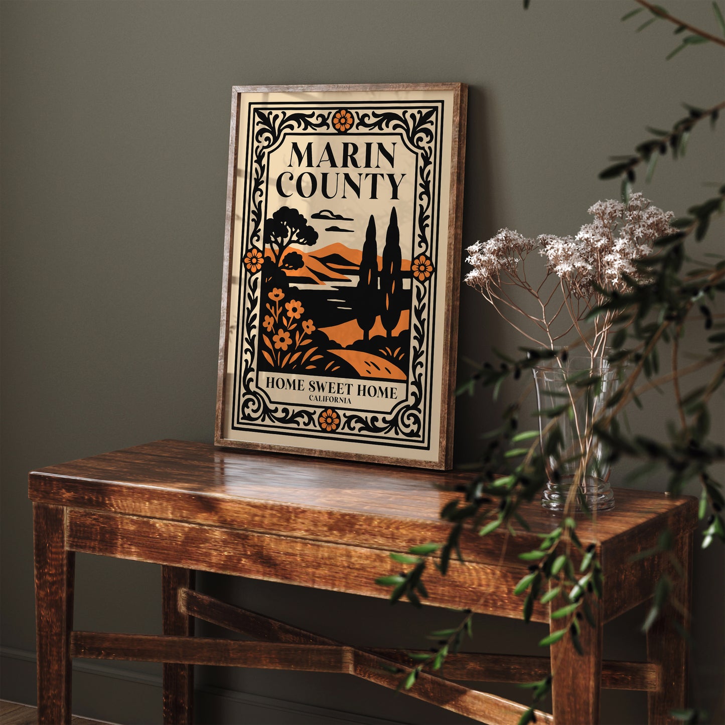 Marin County Home Sweet Home California Poster