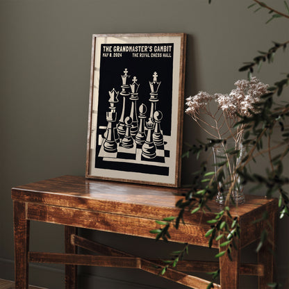 The Art of Strategy, Chess Poster Best Gift for Dad