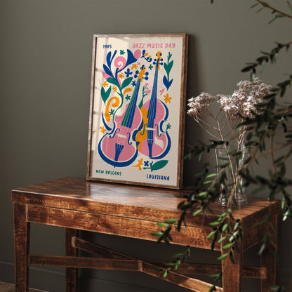 Jazz Music Day New Orleans Art Print