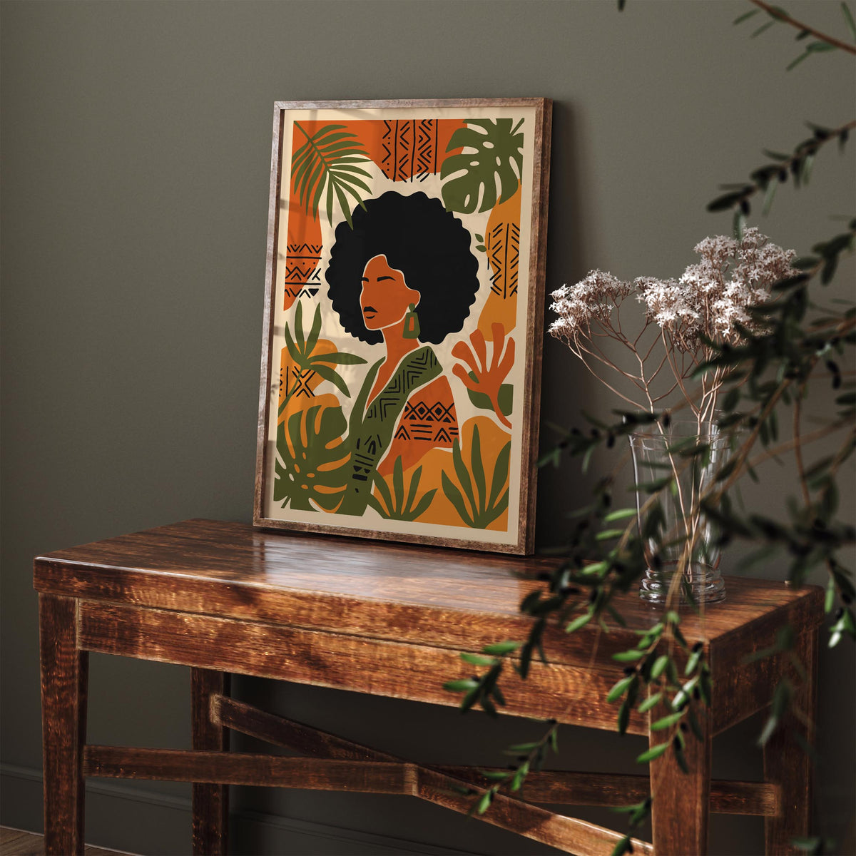 Bohemian Afro Woman Poster