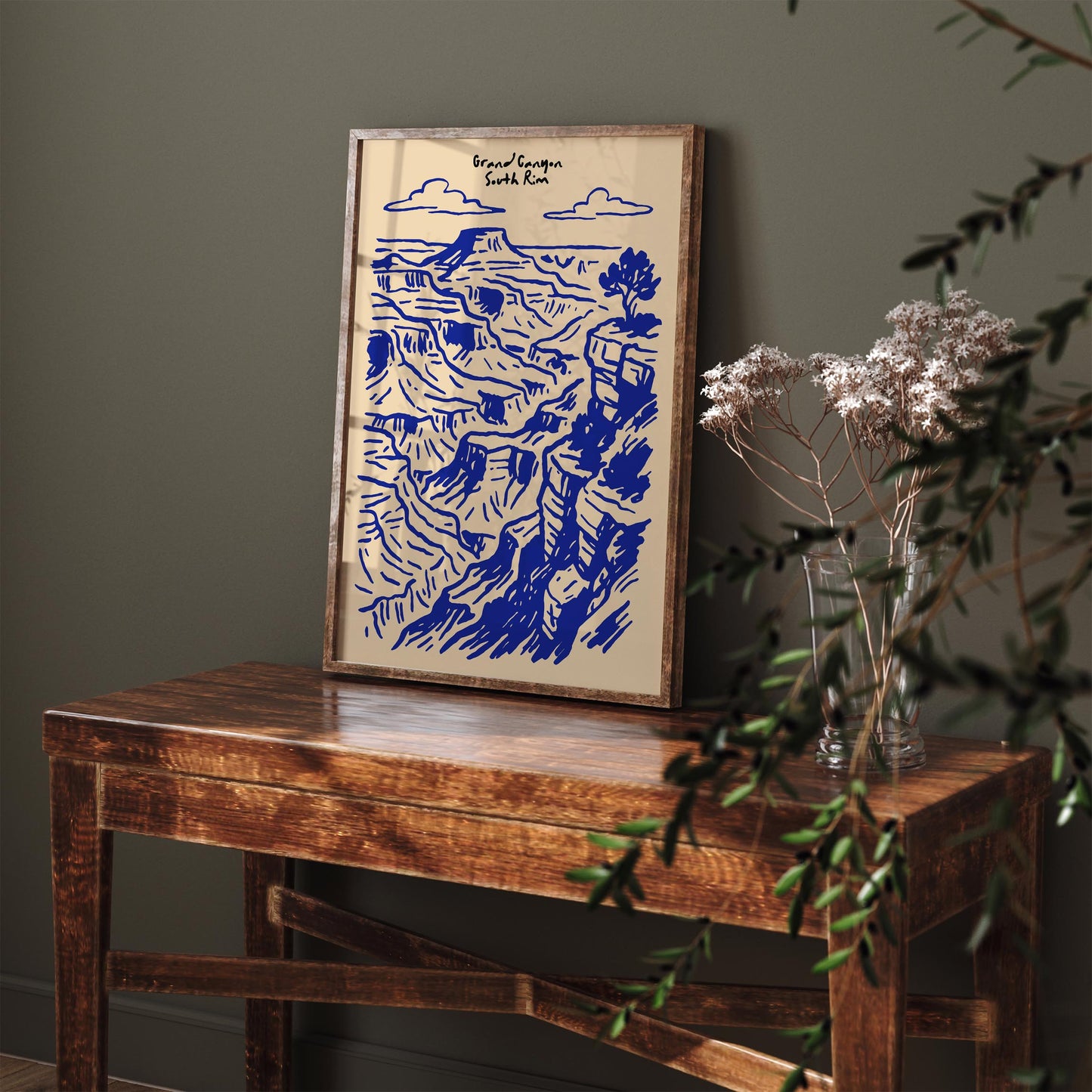 Grand Canyon Poster - Blue Arizona Landscape Wall Art
