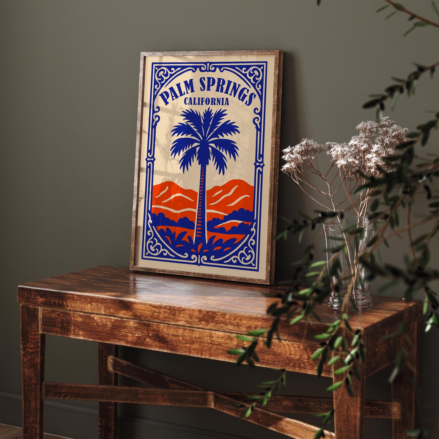 Palm Springs California Poster - Palm Tree Print