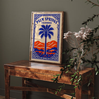 Palm Springs California Poster - Palm Tree Print