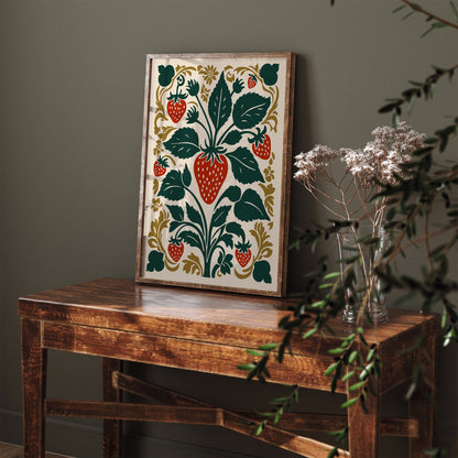 Strawberry Kitchen Print – Vintage Style