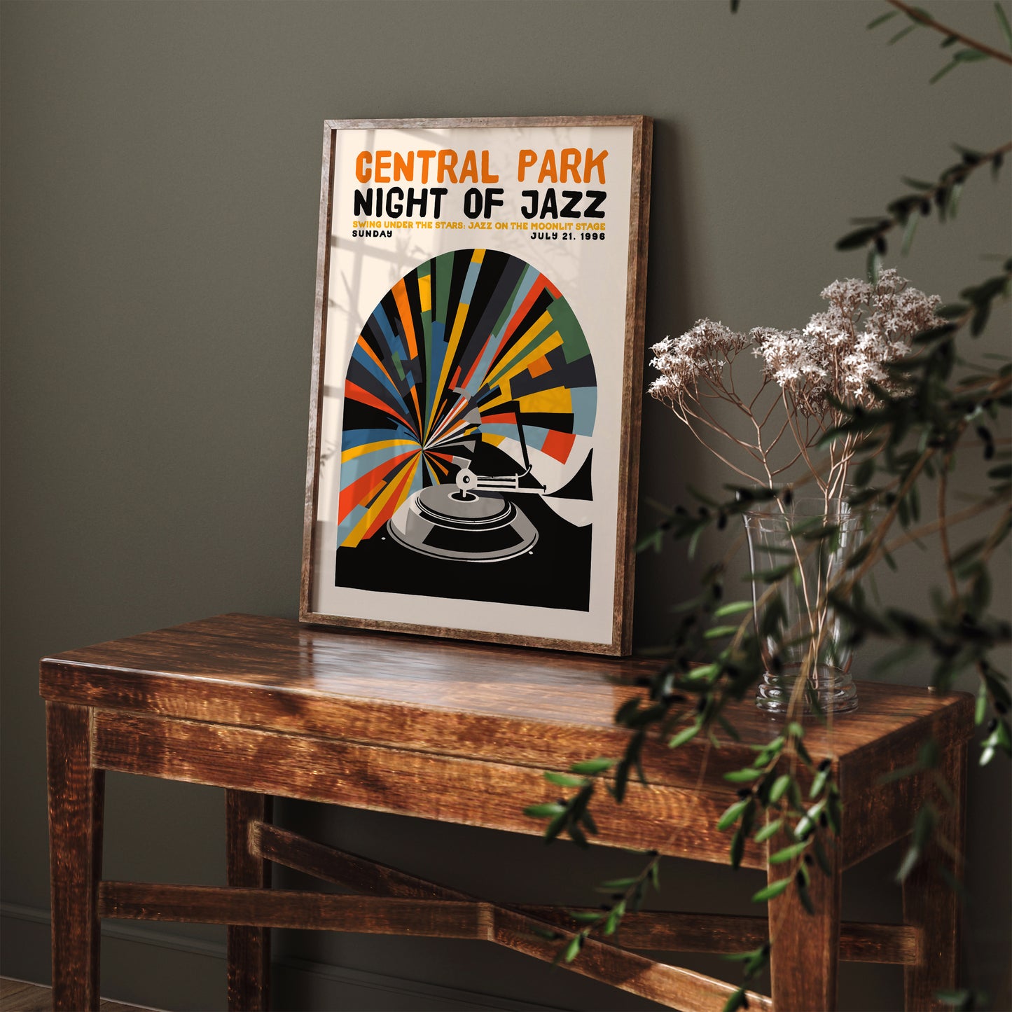 Central Park 1996 Retro Jazz Festival Poster