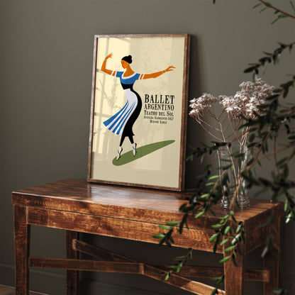 Argentino Ballet Retro Ballerina Wall Art