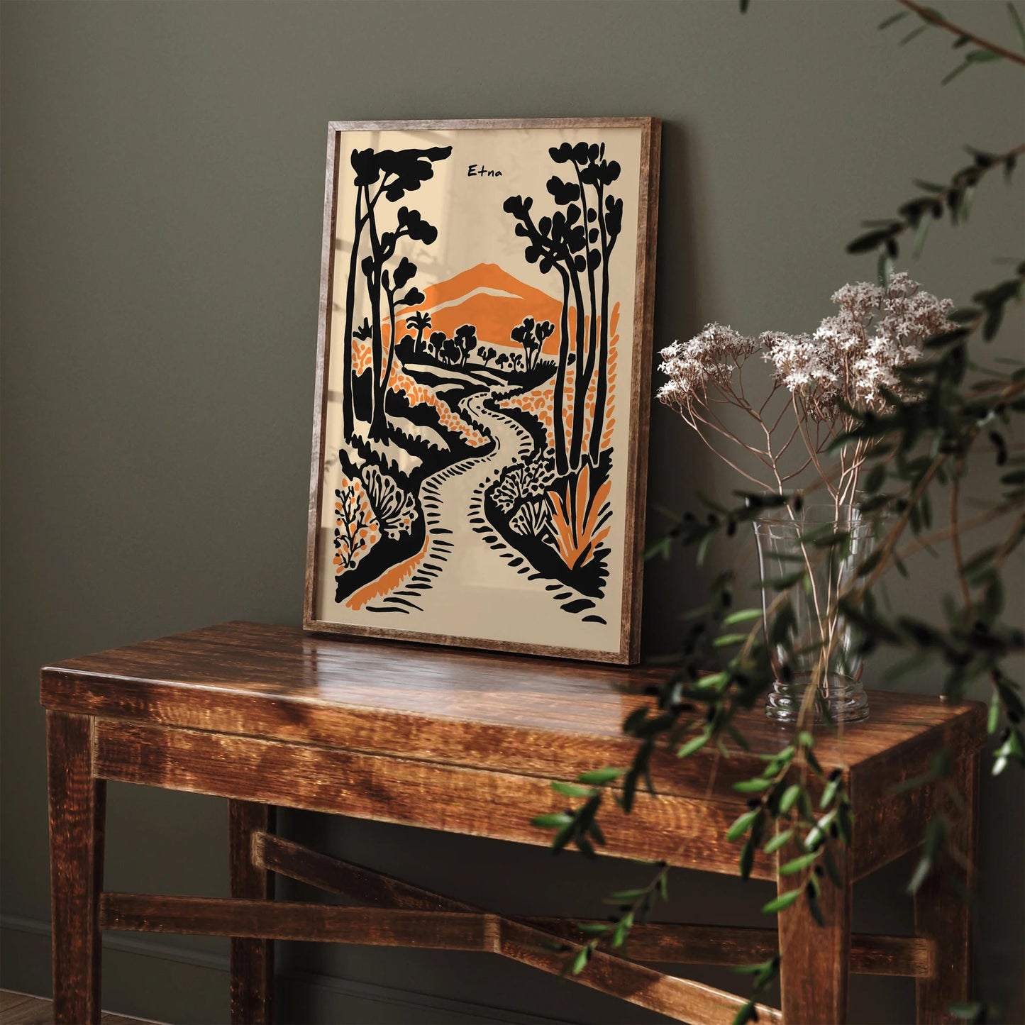 Etna Sicily Landscape Poster