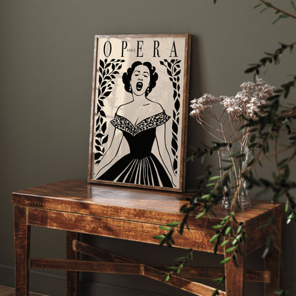 Paris Opera Elegant Music Poster