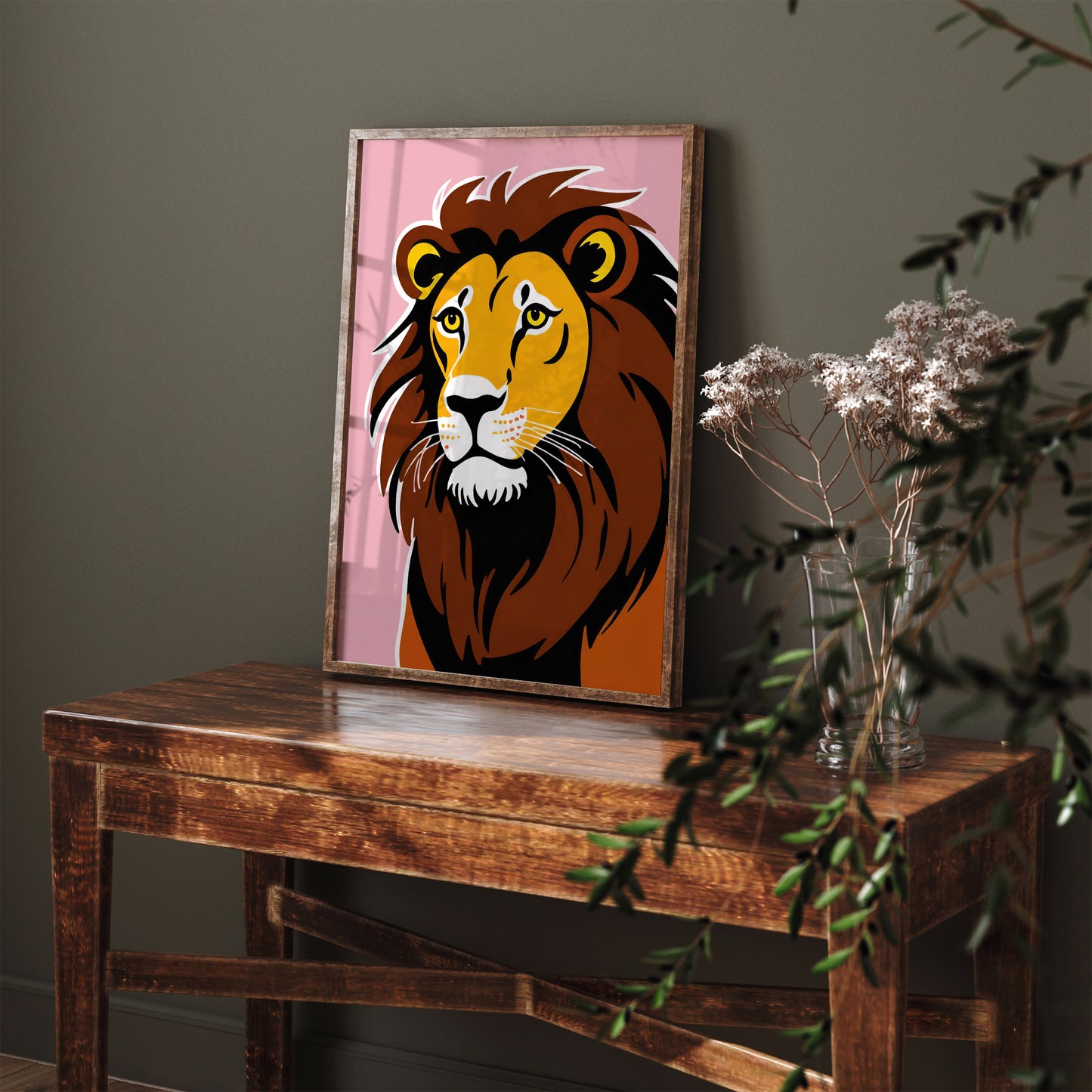 Kind Lion Cute Art Print