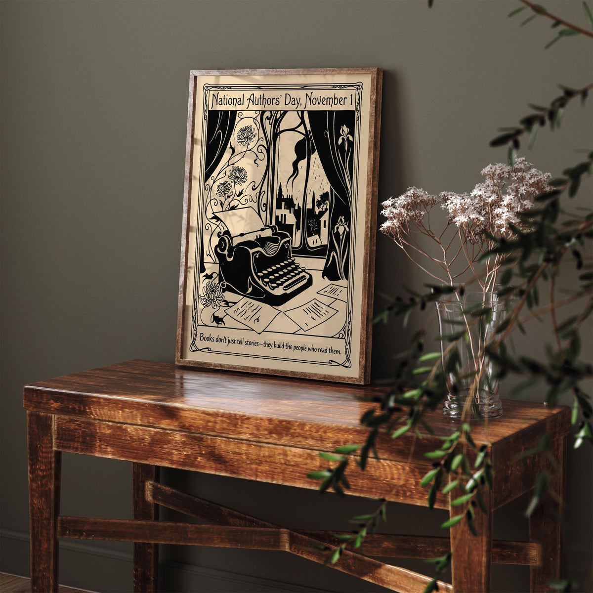 Vintage National Authors Day Poster