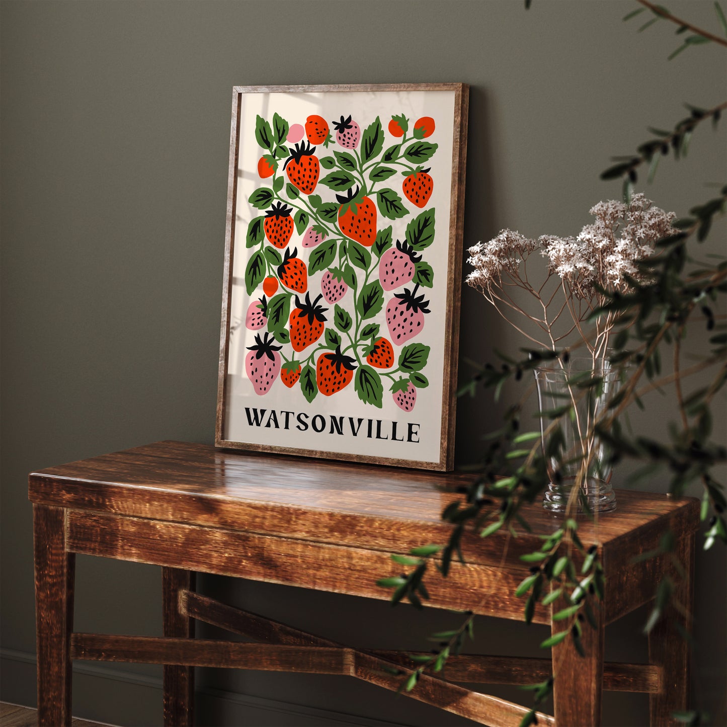 Watsonville Strawberry Art Print