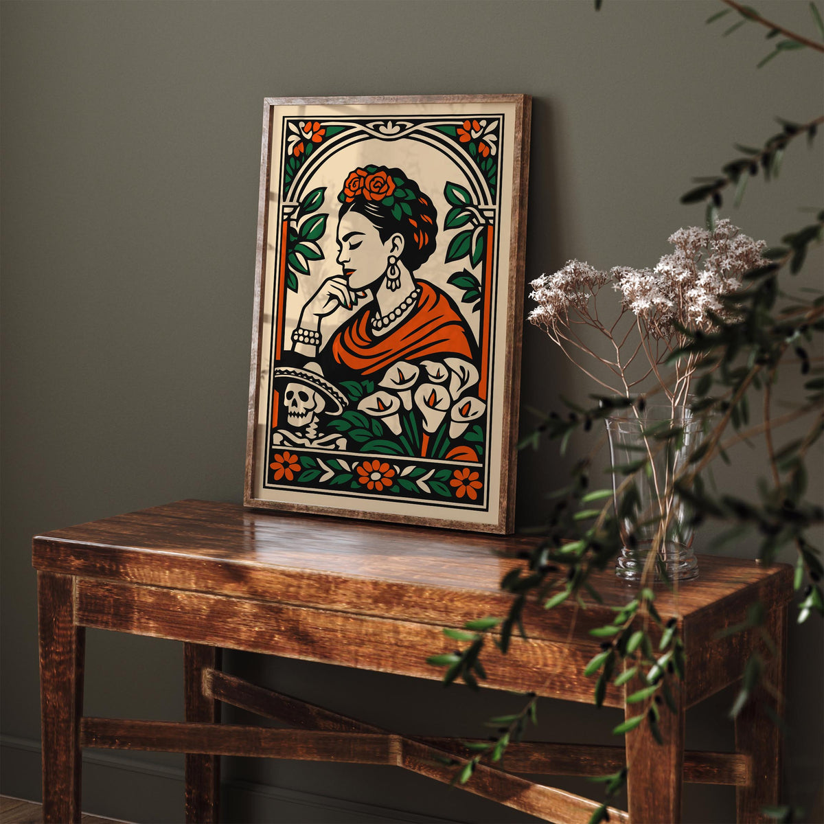 Frida Kahlo Inspired Woman Poster